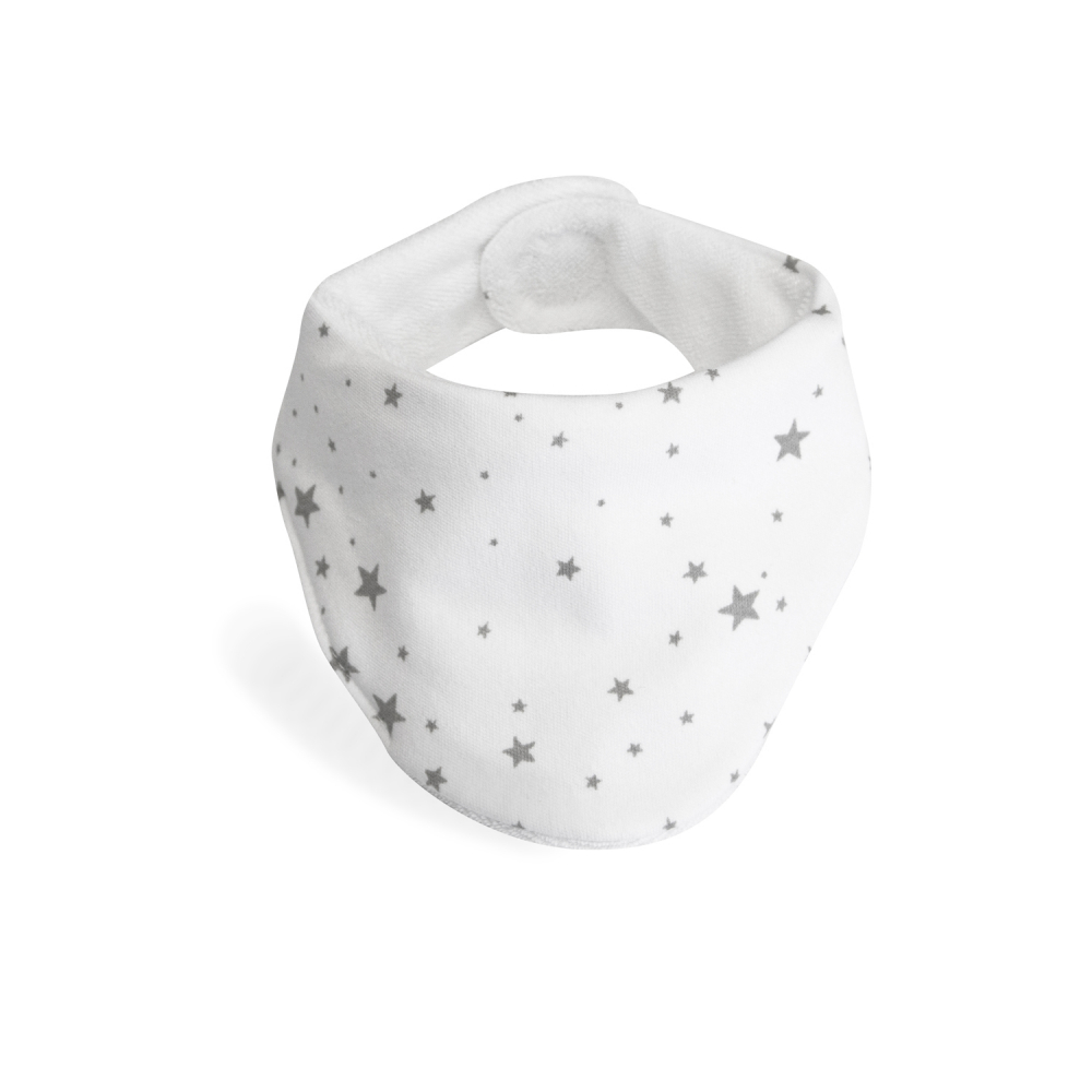 Bavetă tip eșarfă BabyJem, Scarf White Stars