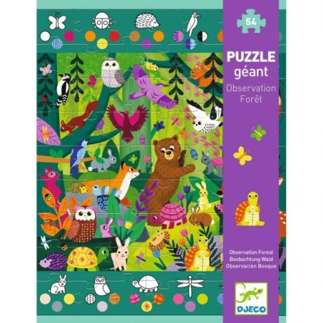 Puzzle Djeco Aventuri în Pădure 54 piese - imagine 4