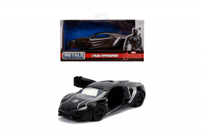 Masinuta Metalica Black Panther Lykan 1:32 Jadatoys