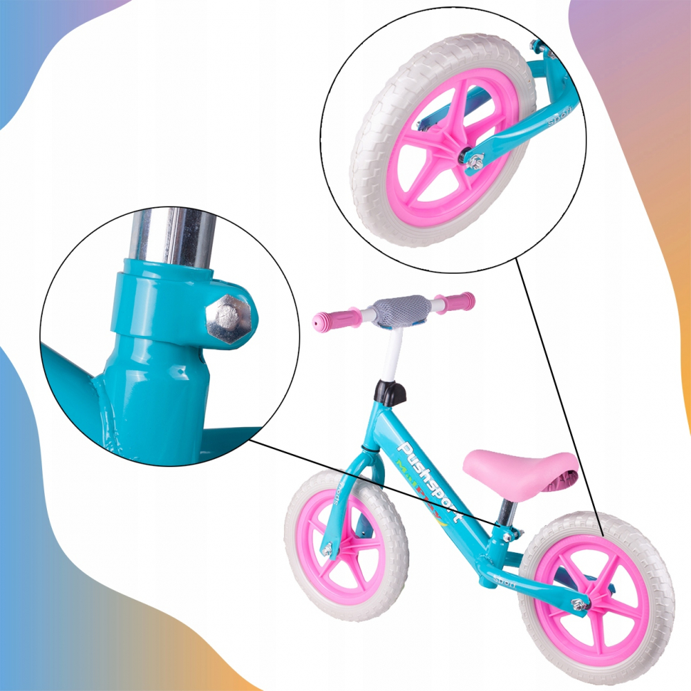 Bicicletă Fără Pedale Malplay Push Sport RozAlbastru - imagine 2