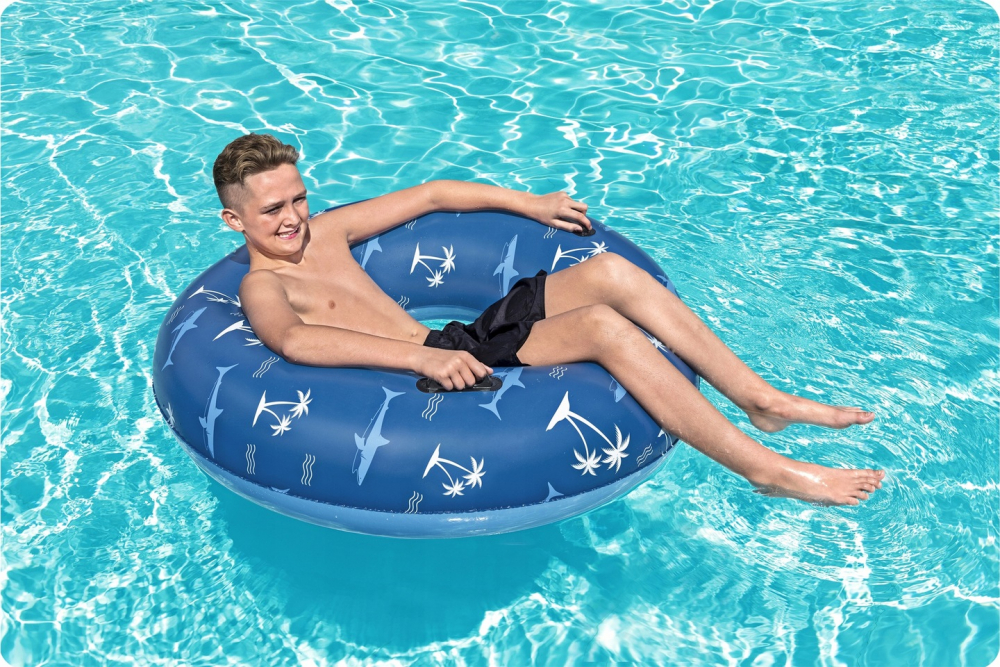 Colac Gonflabil Bestway Tropical Blue cu Manere - imagine 2