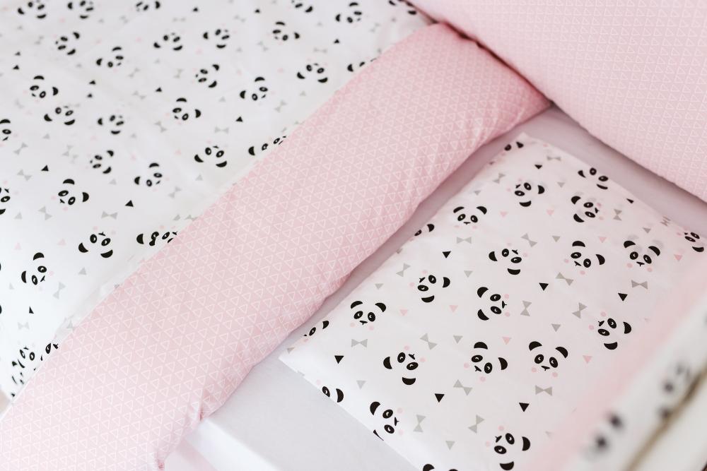 Set Pat Bebelusi Pink Panda, Bumbac 100%, 3 Piese - imagine 2