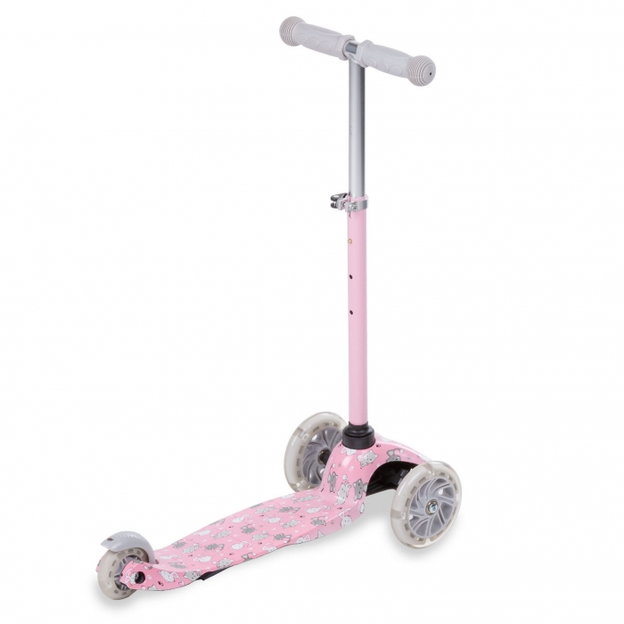 Trotineta Kidwell Uno Cats Roz cu LED - imagine 4