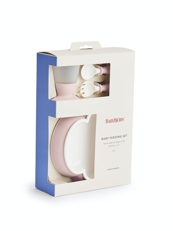 Babybjorn Set Hranire Powder Pink - Invatare Manca