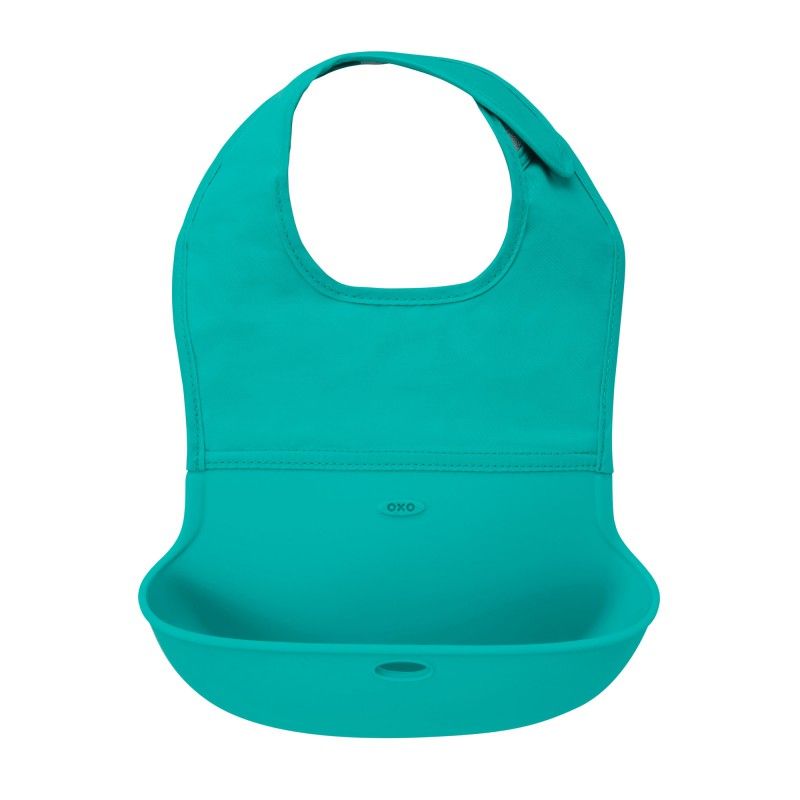 Bavetică Pliabilă OXO Tot Teal, cu Buzunar - imagine 4