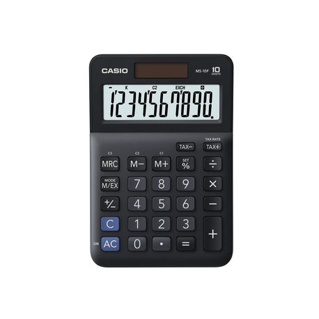 Calculator de birou Casio MS-10F, 10 digits, Negru