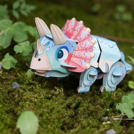 Puzzle 3D Triceratops cu Sunete | Mieredu - imagine 6
