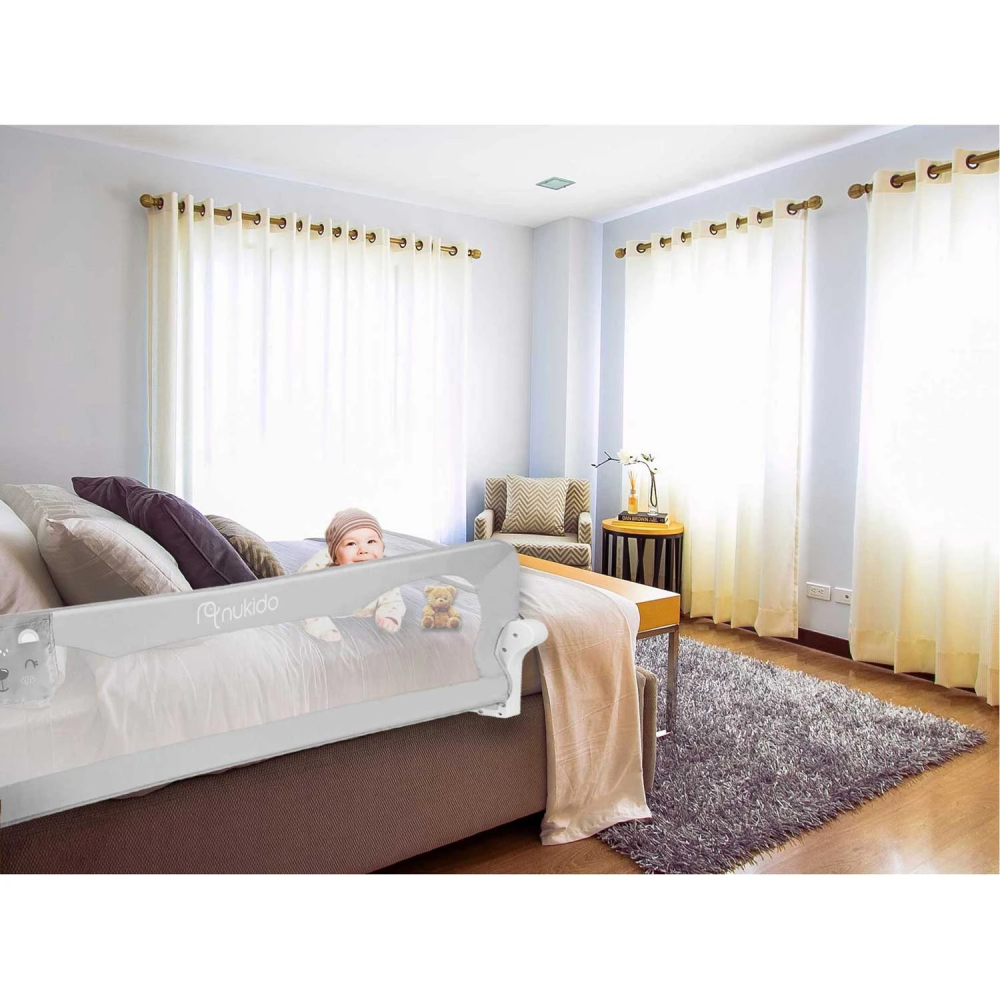 Barieră Protectie Pat Nukido Gri 150 cm - imagine 8