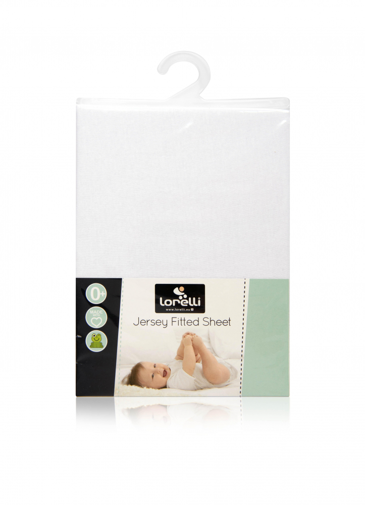 Cearceaf Jersey Lorelli 120x60 cm, Alb