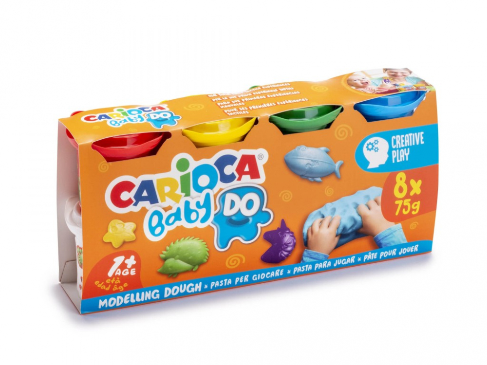 Plastilina Carioca Baby Dough 8 Culori, +1 An