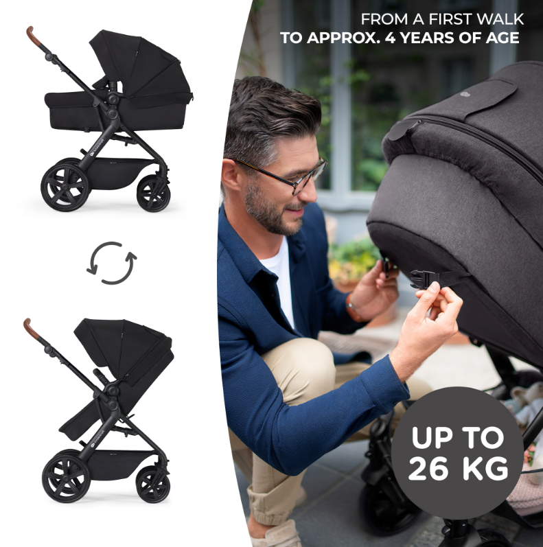 Carucior 3 in 1 Kinderkraft A-Tour Black - imagine 8