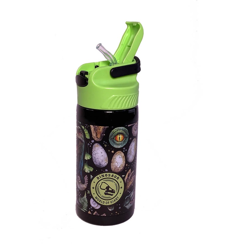 Sticlă Apă Santoro Dinozaur 500 ml cu Pai - imagine 2