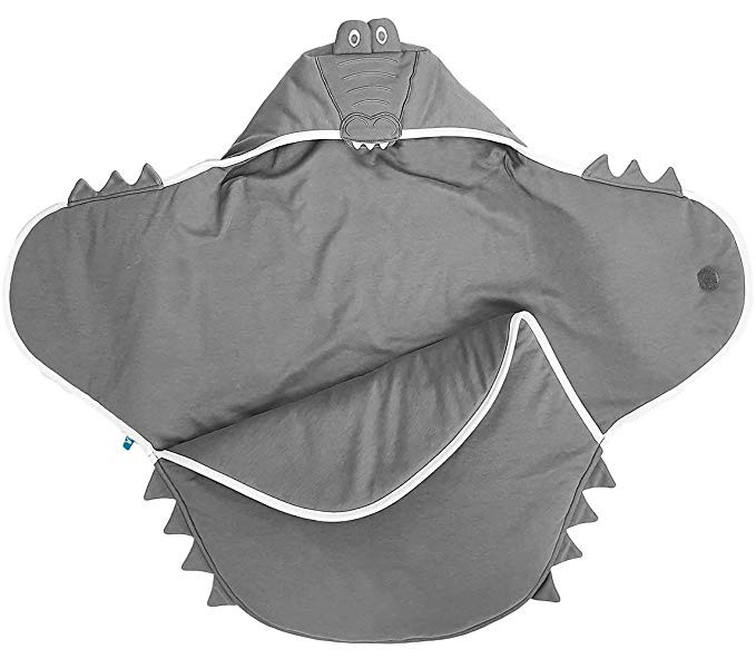 Paturica Wallaboo Crocodile Grey cu Glugă