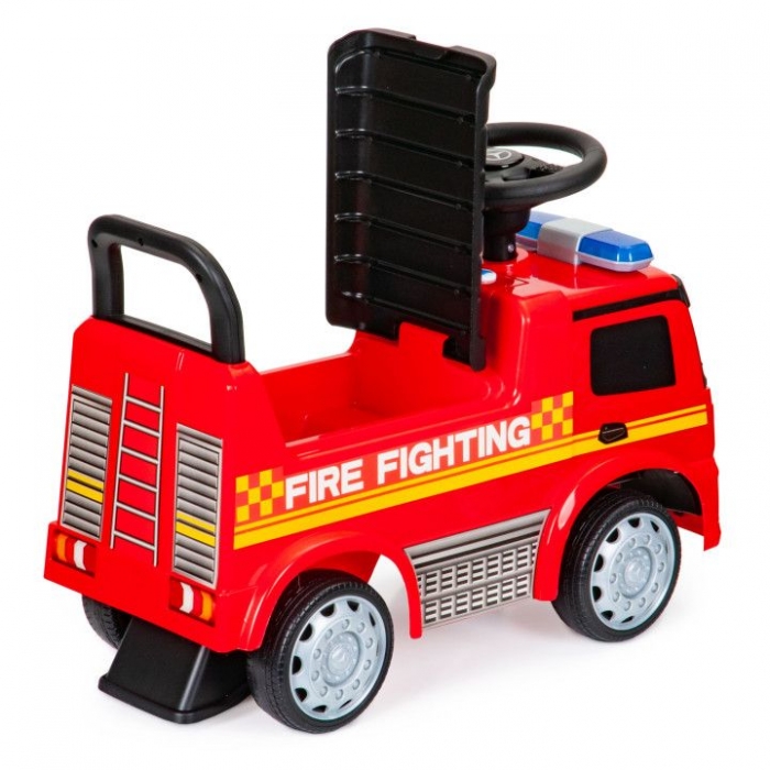 Masinuta Mercedes Pompieri Ecotoys, 1 An+, Rosu - imagine 7