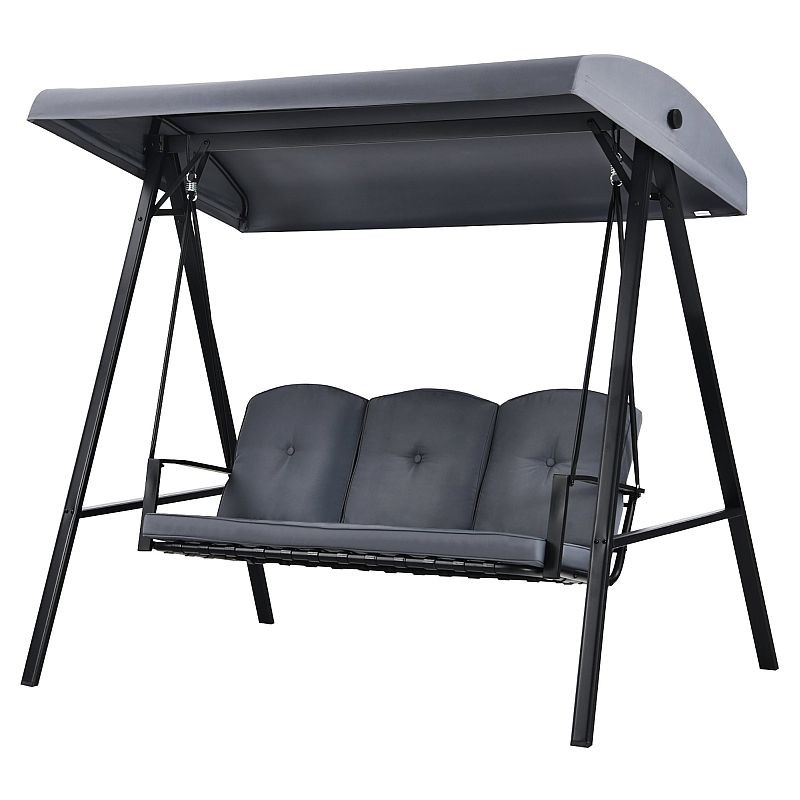 Balansoar gradina 3 locuri Procart cu copertina - imagine 6