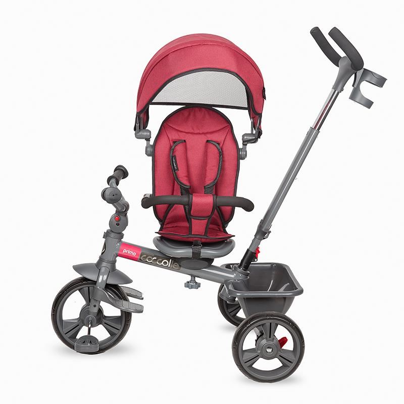 Tricicleta Coccolle Primo, multifunctionala, Magenta - imagine 7
