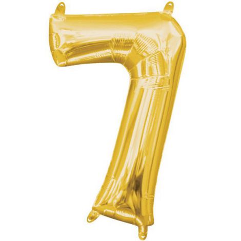 Balon Folie Auriu Cifra 7 Amscan - Decor Petrecere