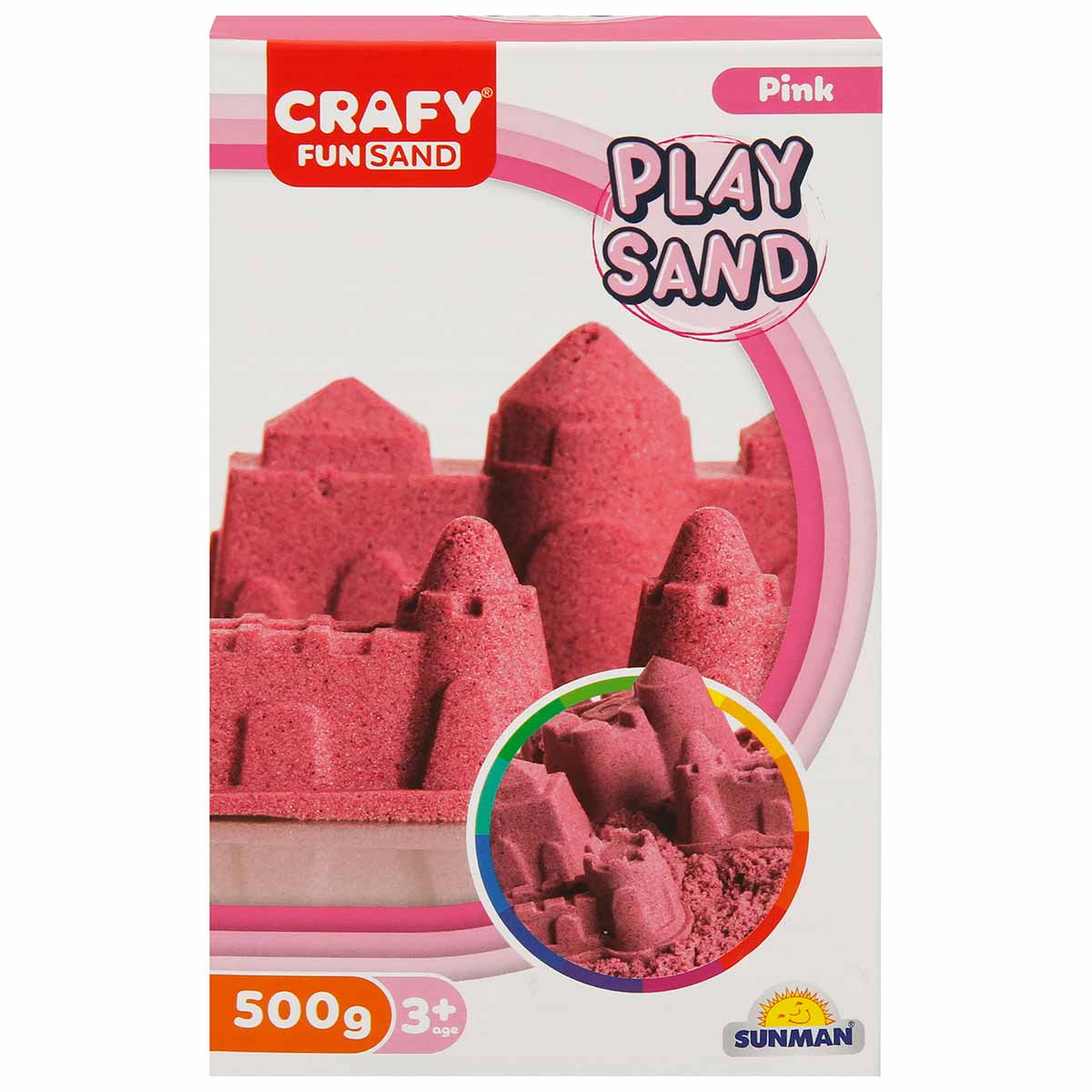 Nisip Kinetic Crafy 500g Roz | Modelare Creativă