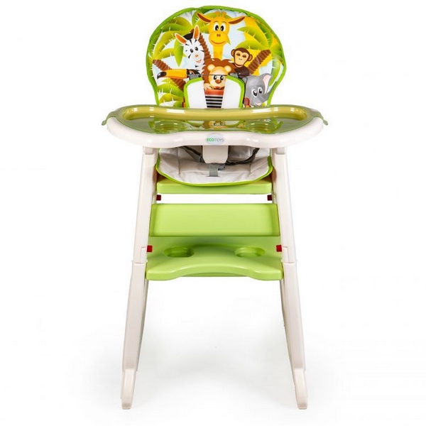Scaun de Masa Ecotoys C-211 Verde, Transformabil în Joacă