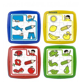 Set 4 Puzzle Miniland | Educativ si Colorat