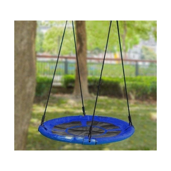 Leagan rotund tip cuib Ecotoys, Albastru, 150kg