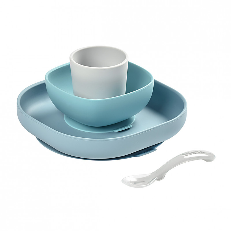 Set Masa Silicon 4 Piese Jungle Beaba - imagine 6
