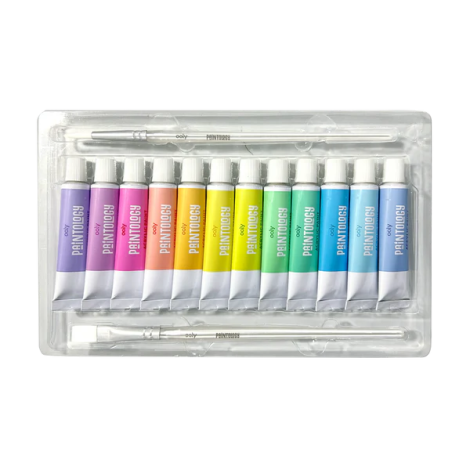 Ooly Paintology: 12 Vopsele Pastel + Pensule - imagine 4