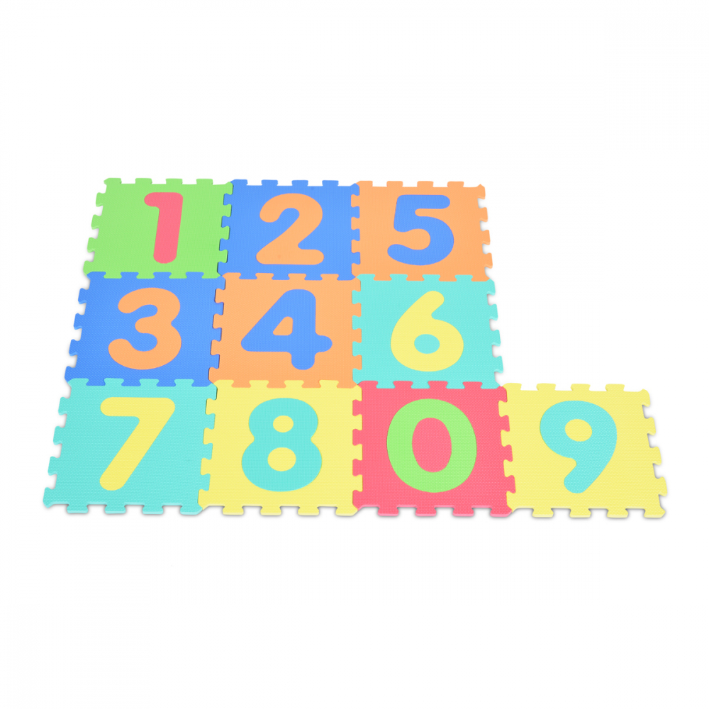 Covoras Puzzle Moni Numbers, 10 Piese, Spuma - imagine 5