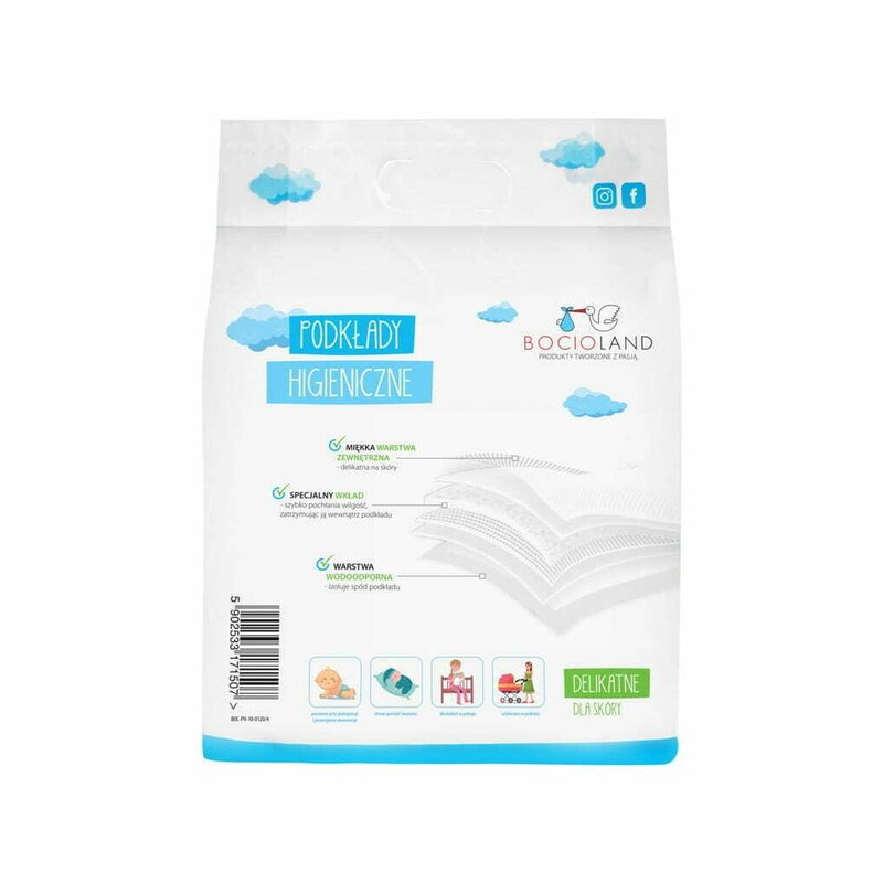 Set 10 aleze impermeabile Bocioland 40x60 cm - imagine 3