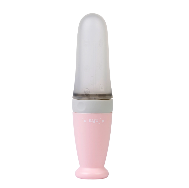 Linguriță Saro Baby cu Rezervor Silicon 90ml