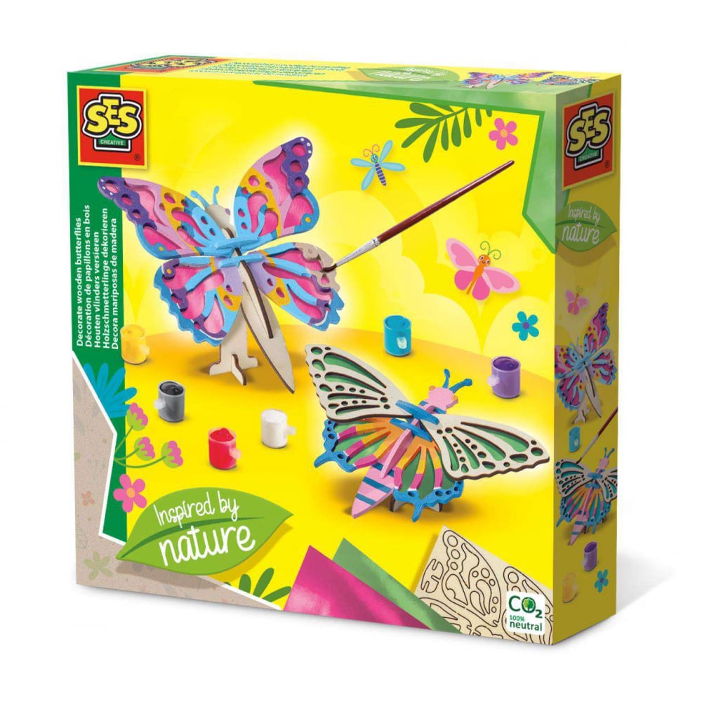 Set Fluturi Lemn Ses Creative | Decor Creativ