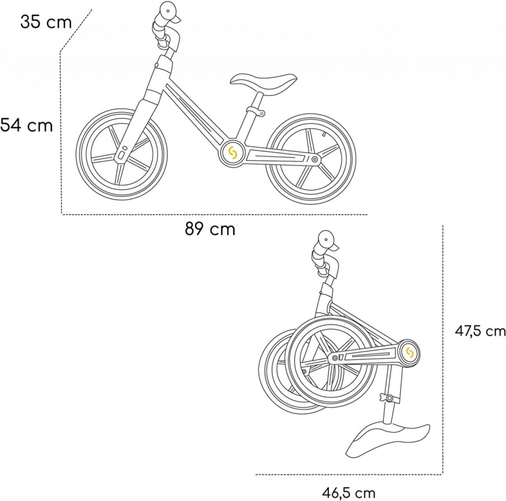 Bicicleta Skiddou Ronny Keep Pink 12 inch Pliabila - imagine 2