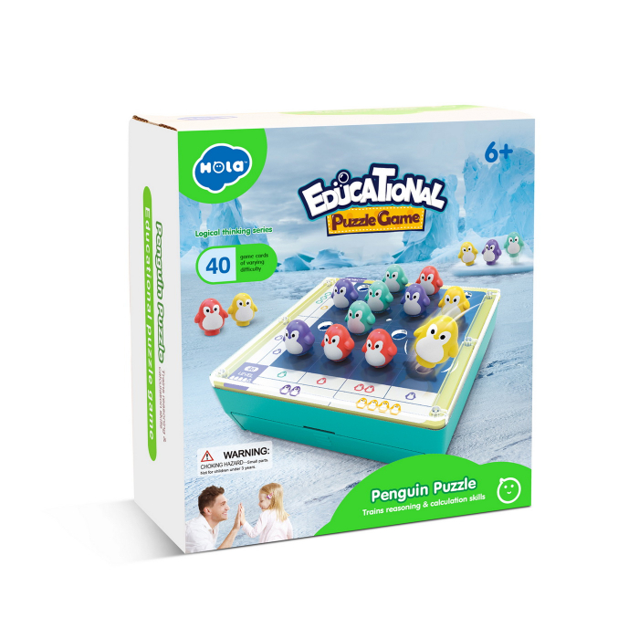 Joc Puzzle Pinguini Hola | Dezvoltare Logică Copii