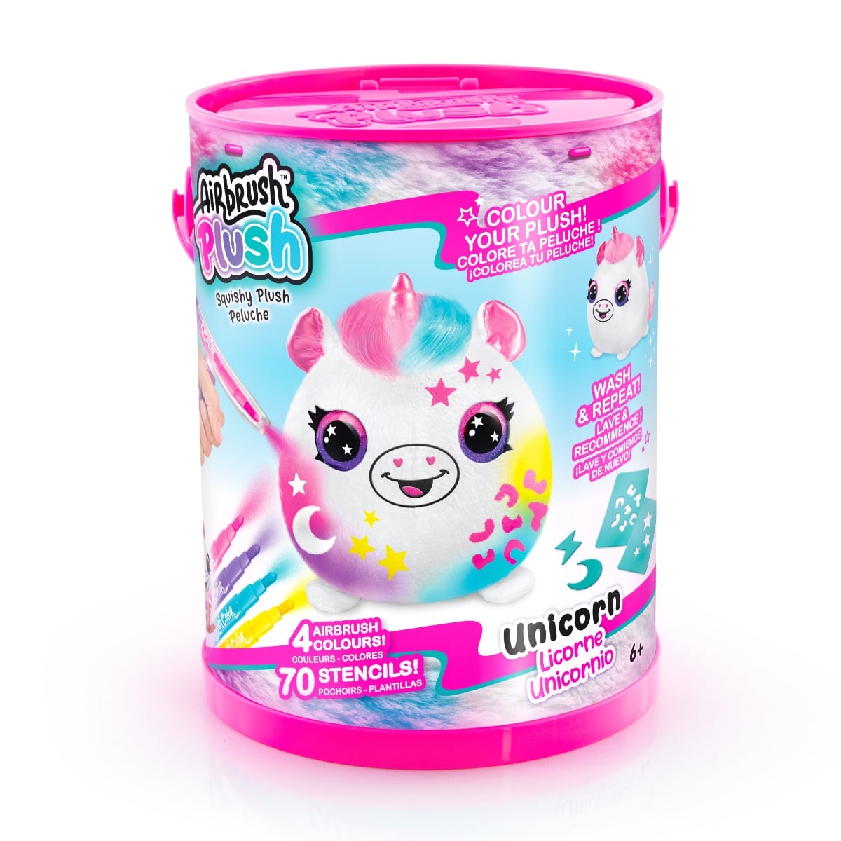 Airbrush Plush Unicorn de Colorat și Spălat