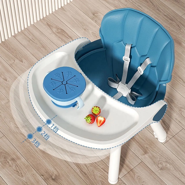 Scaun de masa Little Mom 4in1 Blue, multifunctional - imagine 6