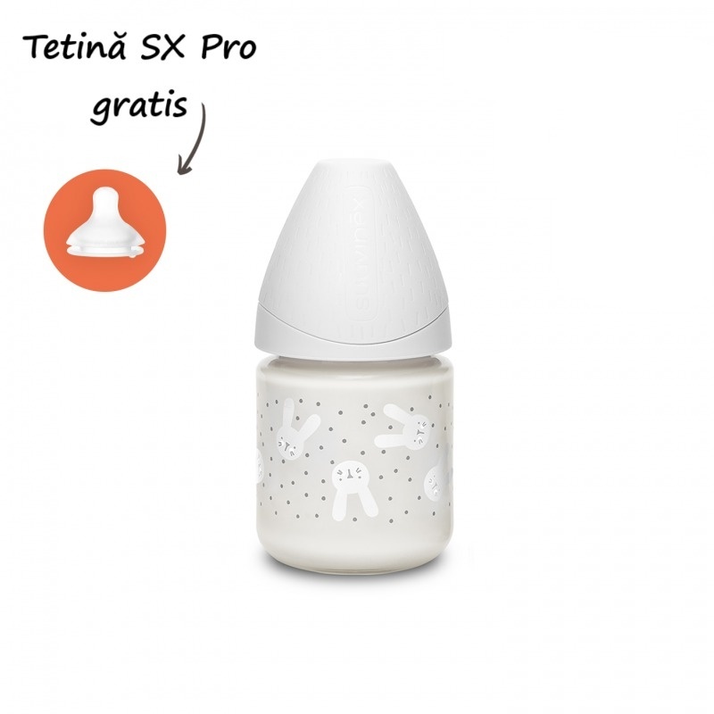 Biberon Sticlă Debit Lent Suavinex Hygge, 120ml - imagine 5