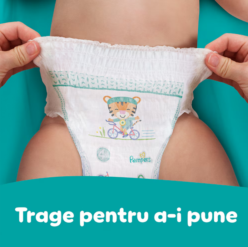 Pampers Pants 4 Mega Box: 0% Scurgeri, 9-15 kg - imagine 7