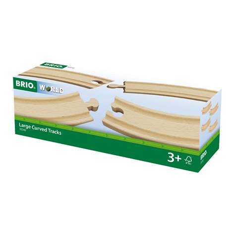 Sine Curbate BRIO Trenulete Lemn | Vârstă 3+