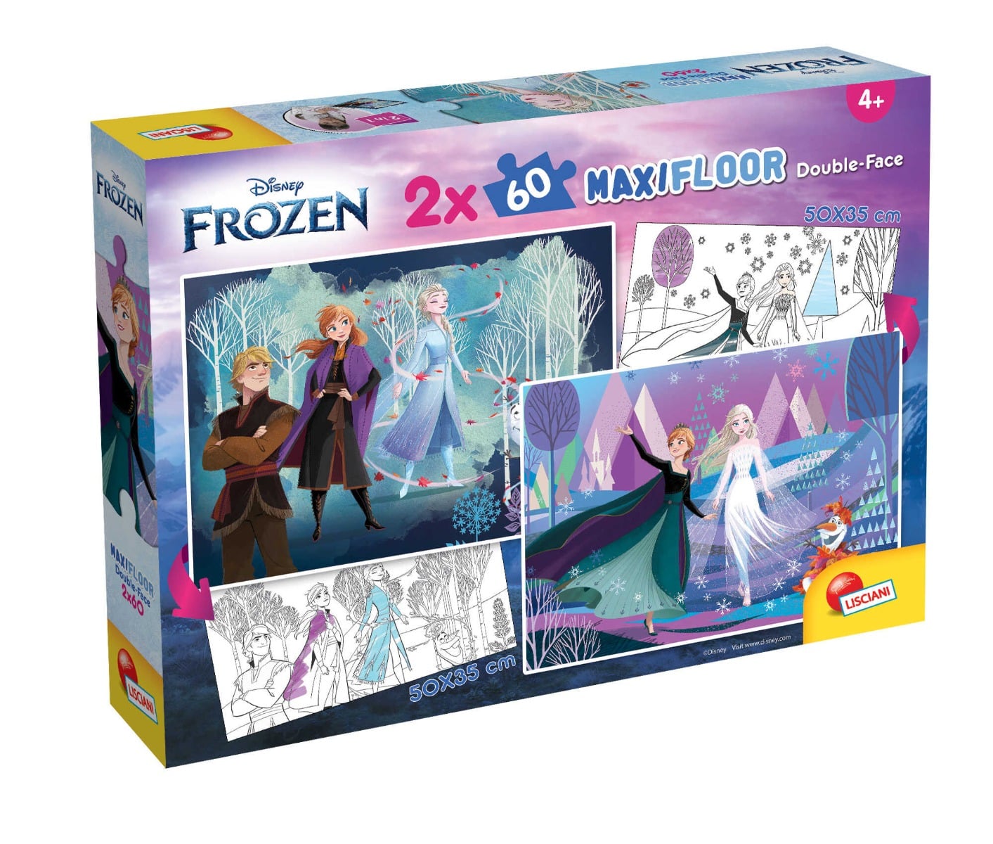 Puzzle Frozen Lisciani Maxi, 2x60 piese