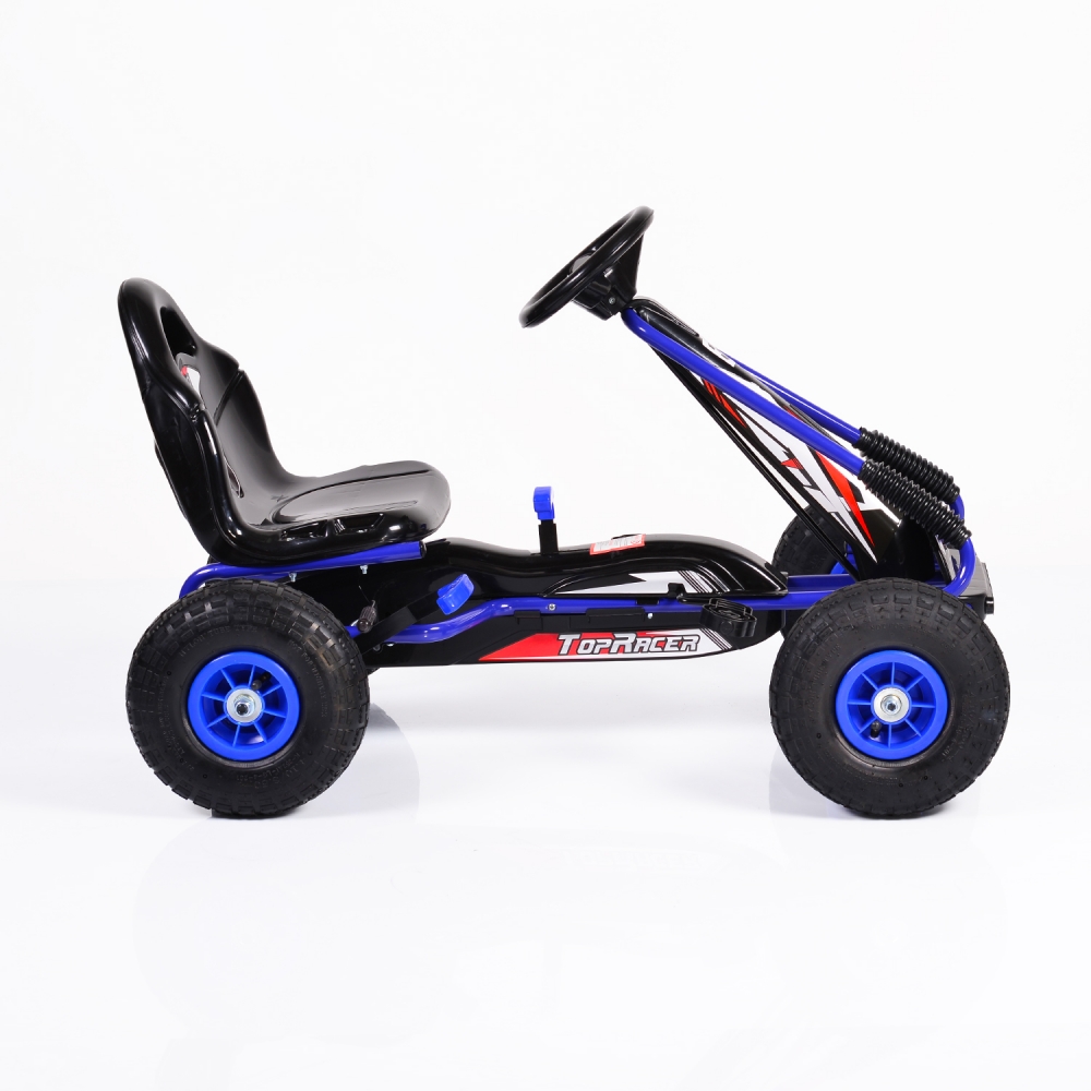 Kart Pedale Top Racer Blue, Roti Gonflabile