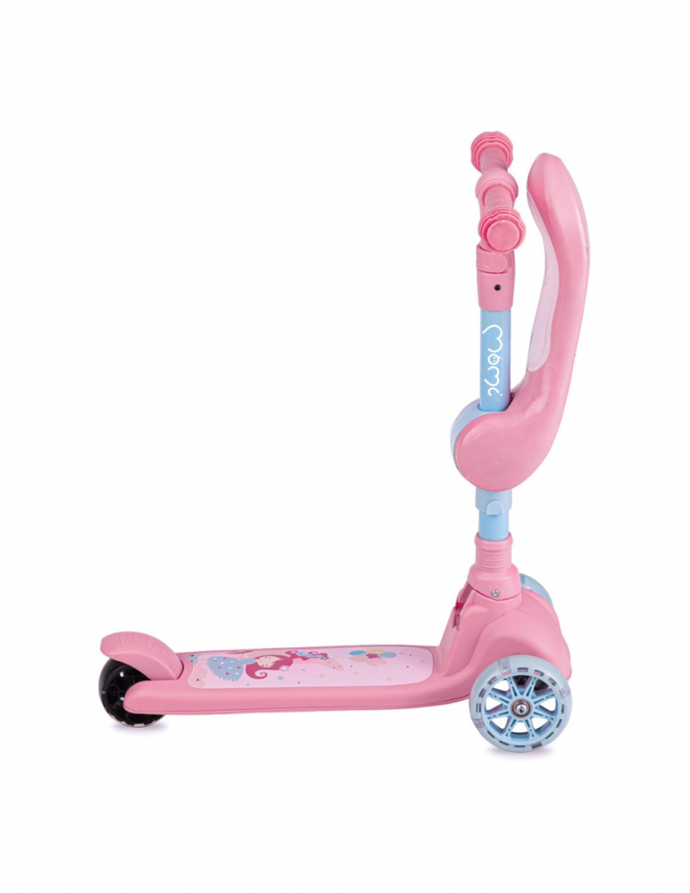 Trotineta 2in1 MoMi Kiuru Pink cu Scaun - imagine 3
