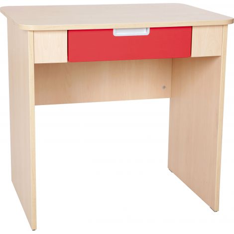 Birou Quadro Rosu cu Sertar - Moje Bambino
