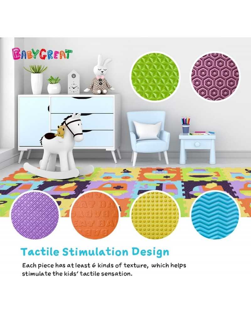 Covoras Puzzle Animalute Vesele 92x92 cm - Babygreat - imagine 3