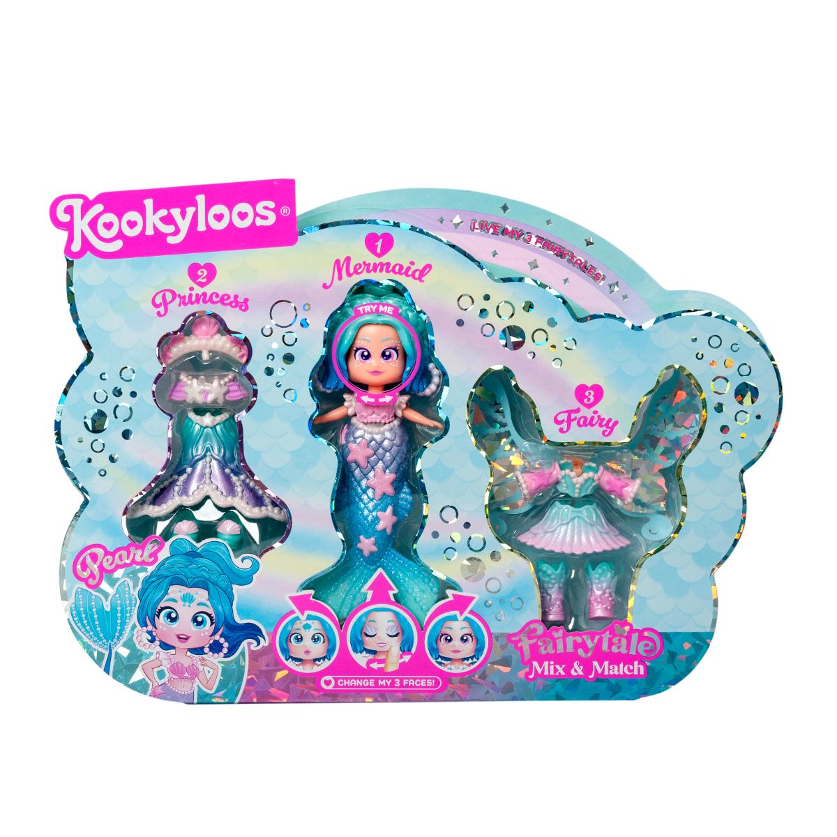Set Kookyloos Pearl, 3 Transformări, Papusă Mix&Match