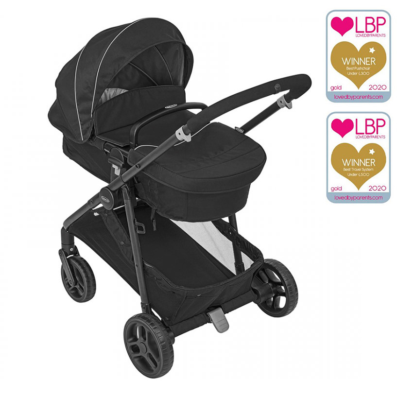 Graco Transform 2 în 1 Black, Landou și Cărucior Sport