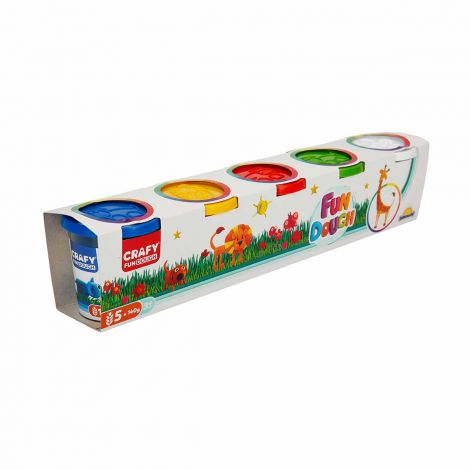 Set 5 Culori Plastilina Crafy, 700g, Modelaj Creativ - imagine 2