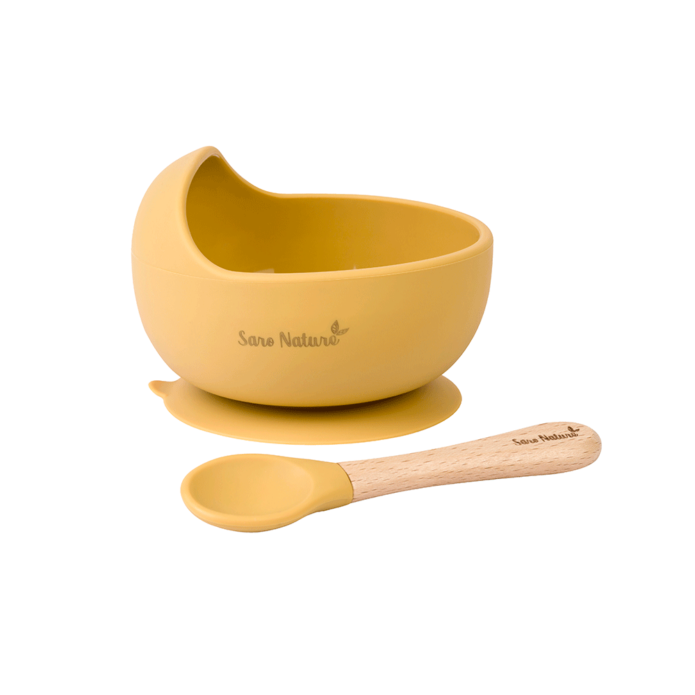 Bol Silicon Mustard Saro Baby Anti-Alunecare - imagine 6