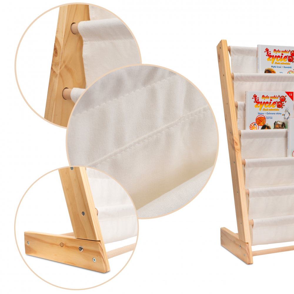 Raft Carti Copii Ikonka Lemn 79x62.5x30cm