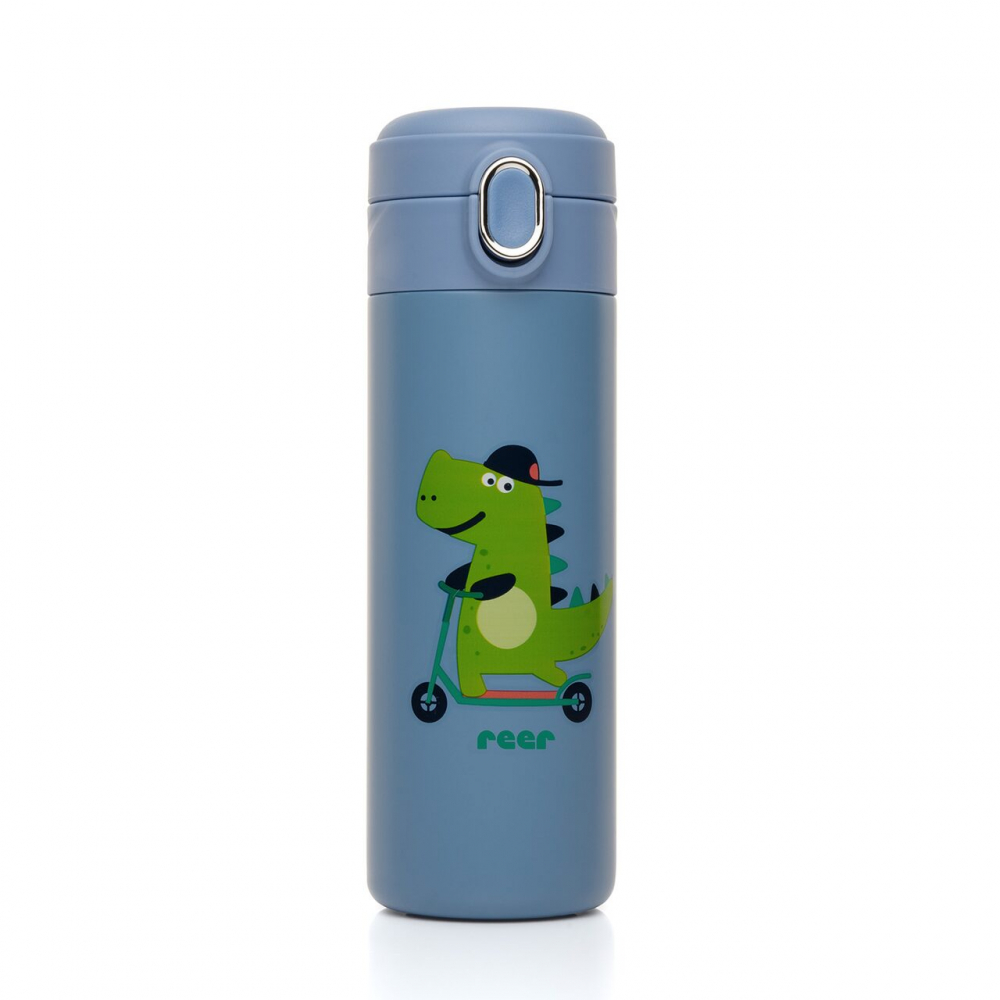 Sticlă Reer cu pai, oțel inoxidabil, 350ml, Albastru - imagine 7