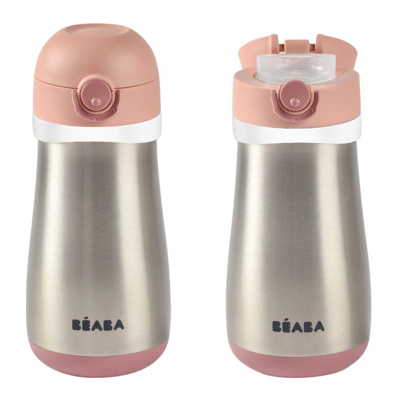 Sticlă Inox Beaba 350ml Old Pink | Ideală Copii - imagine 2